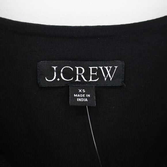 J.Crew Drop Waist Mixy Midi Dress Black Size XS NWT - Picture 4 of 8